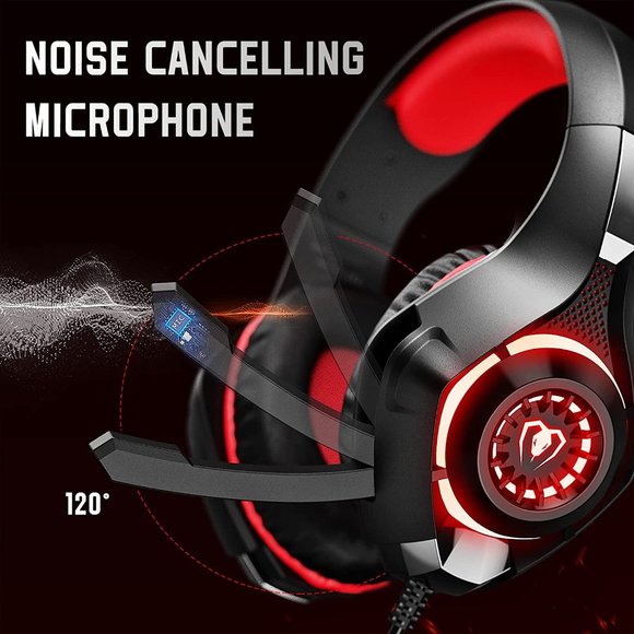 Gaming Headset for PS4 PS5 Xbox One Switch PC with Noise Canceling Mic, Deep Bas - Picture 3 of 6